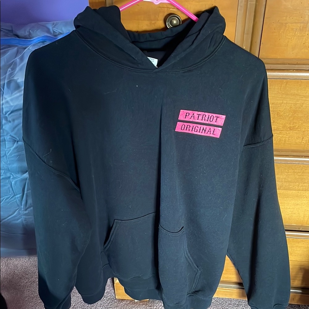 Black Daughters of Belichick Hoodie with Pink Patriot Original Patch